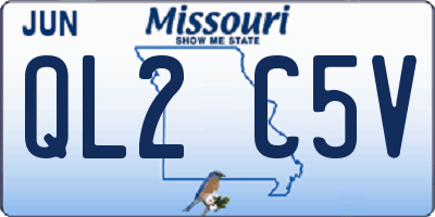 MO license plate QL2C5V