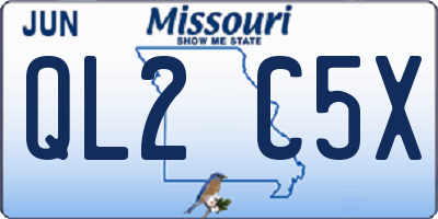 MO license plate QL2C5X