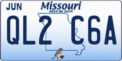 MO license plate QL2C6A