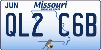 MO license plate QL2C6B