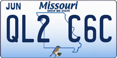 MO license plate QL2C6C