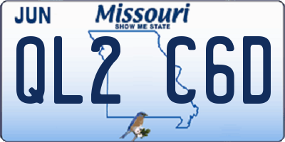 MO license plate QL2C6D
