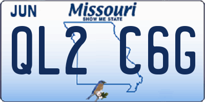 MO license plate QL2C6G