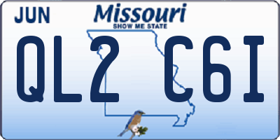 MO license plate QL2C6I