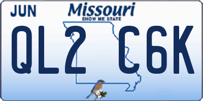 MO license plate QL2C6K