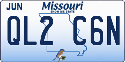 MO license plate QL2C6N