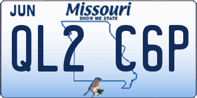 MO license plate QL2C6P