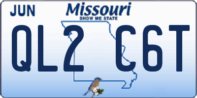 MO license plate QL2C6T
