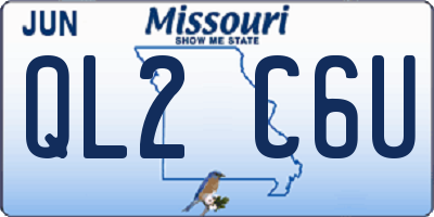 MO license plate QL2C6U