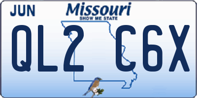 MO license plate QL2C6X