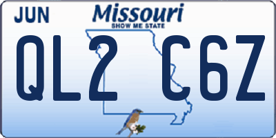 MO license plate QL2C6Z