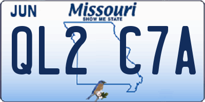 MO license plate QL2C7A