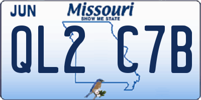 MO license plate QL2C7B