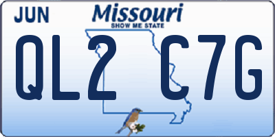 MO license plate QL2C7G