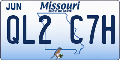MO license plate QL2C7H
