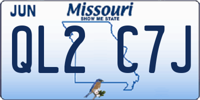 MO license plate QL2C7J
