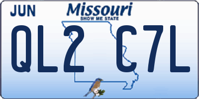 MO license plate QL2C7L
