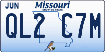 MO license plate QL2C7M
