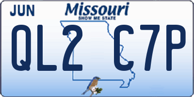 MO license plate QL2C7P