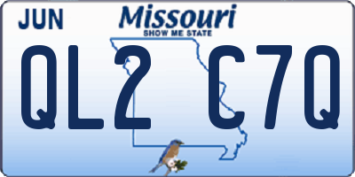 MO license plate QL2C7Q