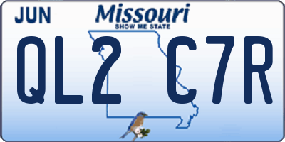 MO license plate QL2C7R