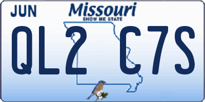 MO license plate QL2C7S