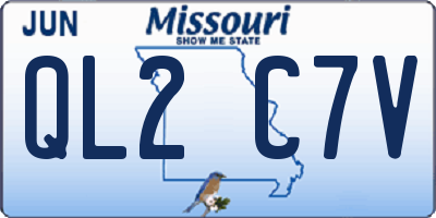 MO license plate QL2C7V