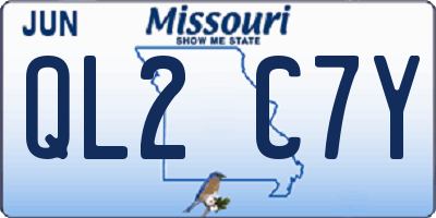 MO license plate QL2C7Y