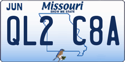 MO license plate QL2C8A