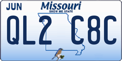 MO license plate QL2C8C