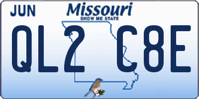 MO license plate QL2C8E