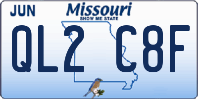 MO license plate QL2C8F