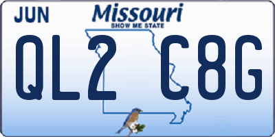 MO license plate QL2C8G