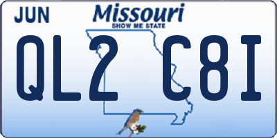 MO license plate QL2C8I