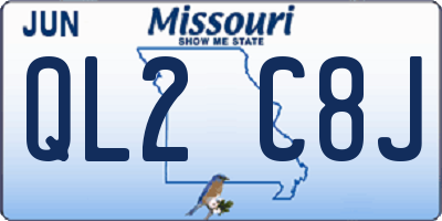 MO license plate QL2C8J
