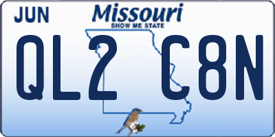 MO license plate QL2C8N