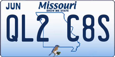 MO license plate QL2C8S