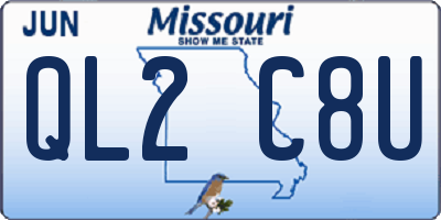 MO license plate QL2C8U
