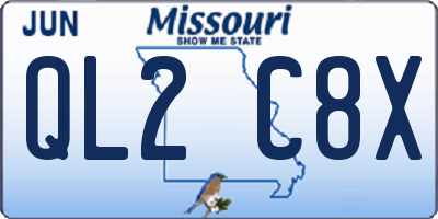 MO license plate QL2C8X