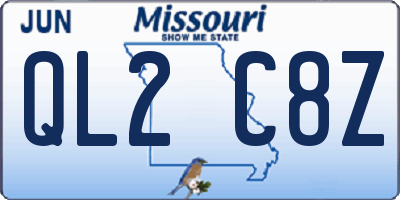 MO license plate QL2C8Z