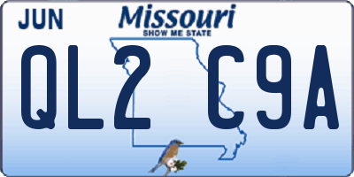 MO license plate QL2C9A