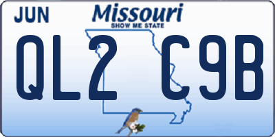 MO license plate QL2C9B