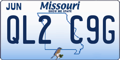 MO license plate QL2C9G