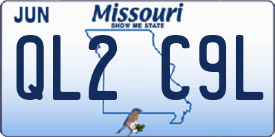 MO license plate QL2C9L