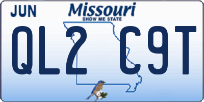 MO license plate QL2C9T