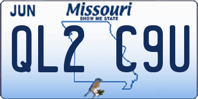 MO license plate QL2C9U