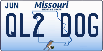 MO license plate QL2D0G