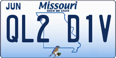 MO license plate QL2D1V