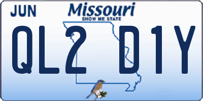 MO license plate QL2D1Y