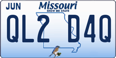 MO license plate QL2D4Q